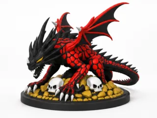 Dragon With Skulls