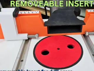 Drill press table removeable insert