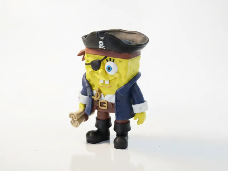 Pirate SpongeBob Figurine Cartoon 3D Printable
