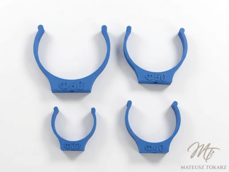 32-60 mm Pipe Routing Clips | Snap-Fit Bracket | M3 Mount
