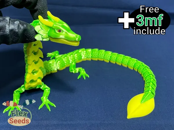 Dragão Flexível de Folhas (Impressão direta)