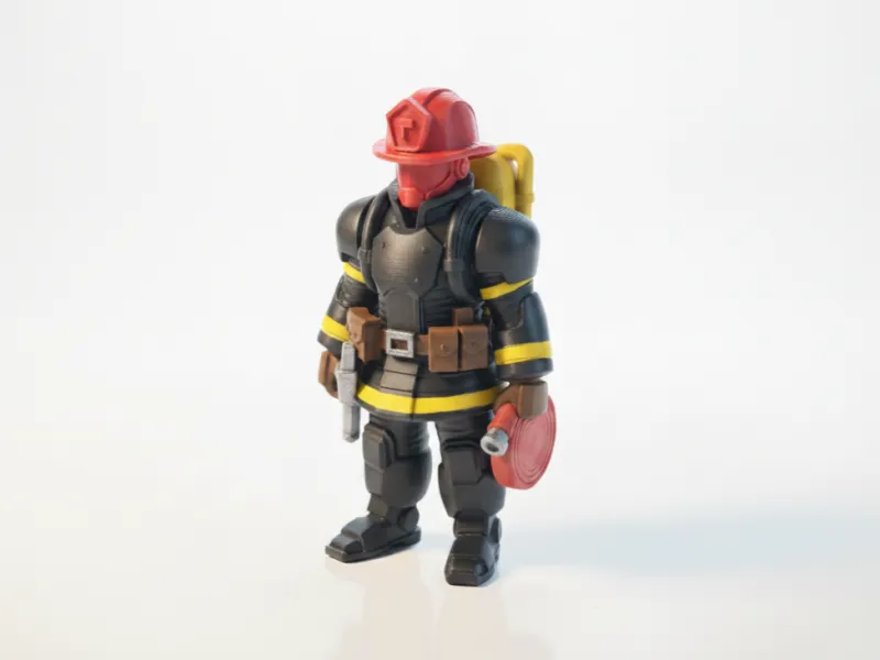 Mech-Anzug Feuerwehrmann-Actionfigur Sammlerstück 3D-druckbar