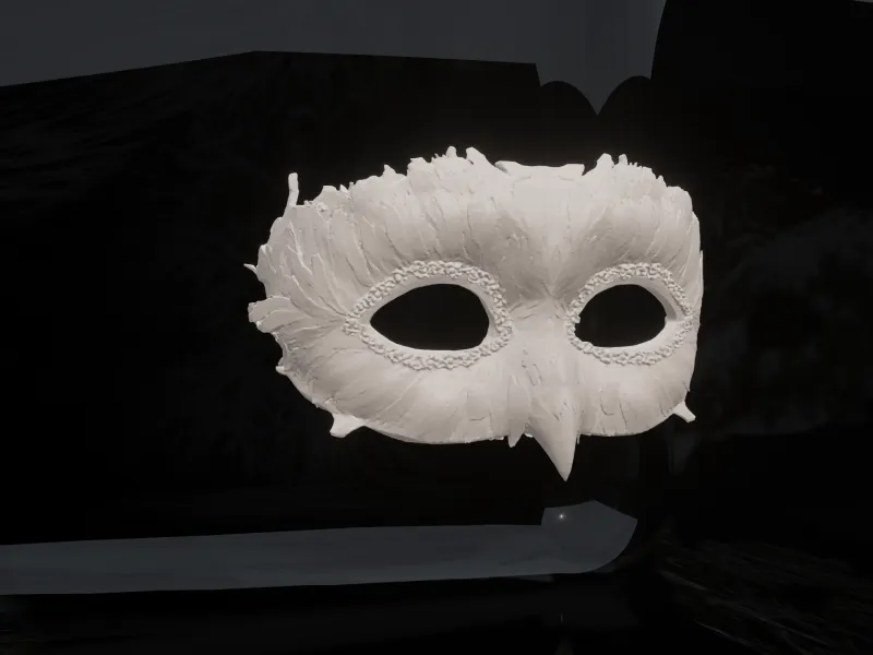 Feathery Owl Masquerade Mask