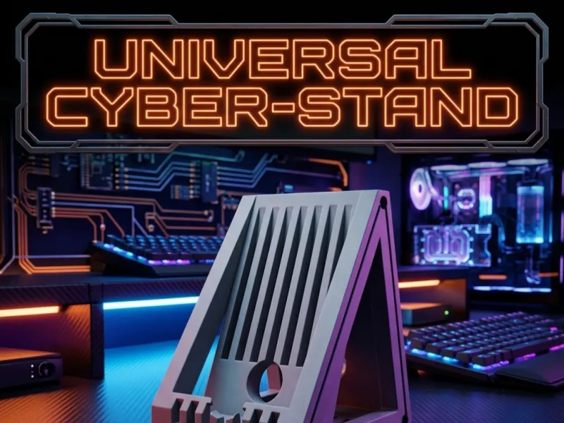 [Cyberpunk] Universal Phone Stand | Retro-Futuristic