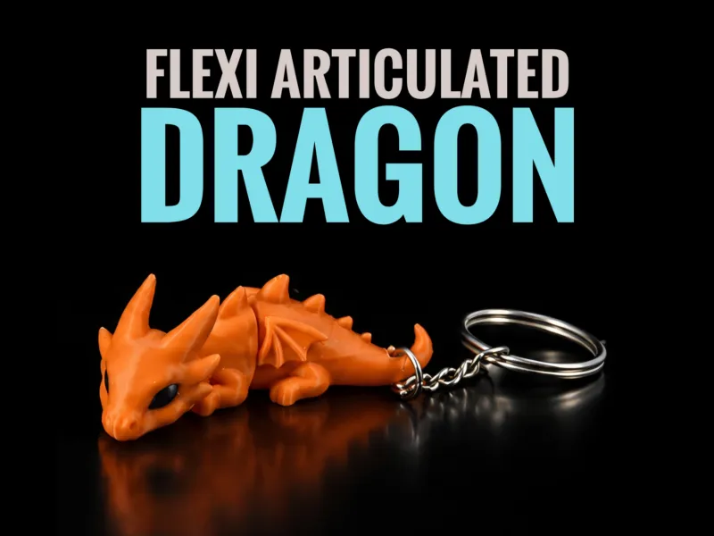 Süßer Flexi-Drachen-Schlüsselanhänger/Spielzeug