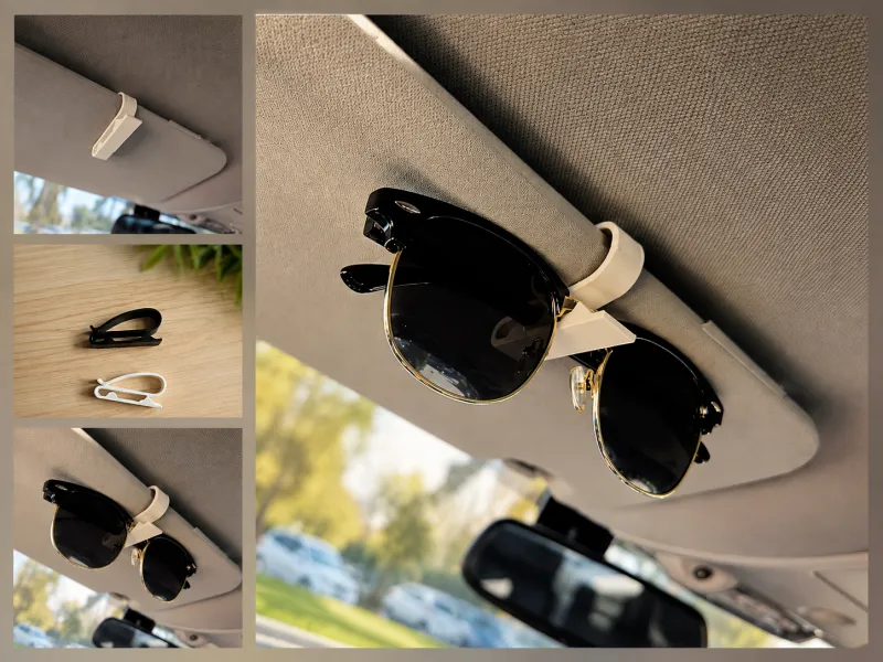 Universele autozonneklep - Zonnebrilhouderclip