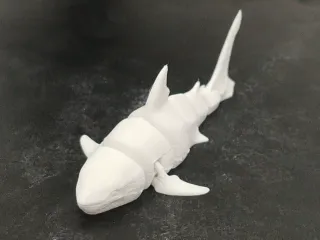 Articulated great white shark