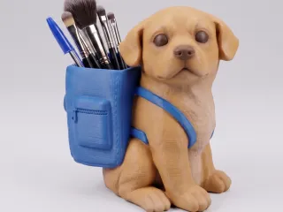 Dog pencil holder