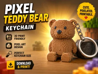 Pixel Tedyy Keychain