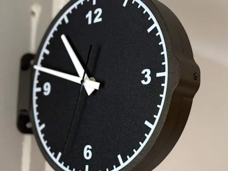 Double-Sided Wall Clock 340mm