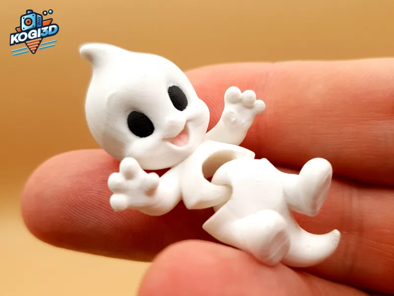 Cute Mini Flexi Ghost Keychain