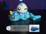 Cute Flexi Narwhal  + Cute Flexi Maker Access-0