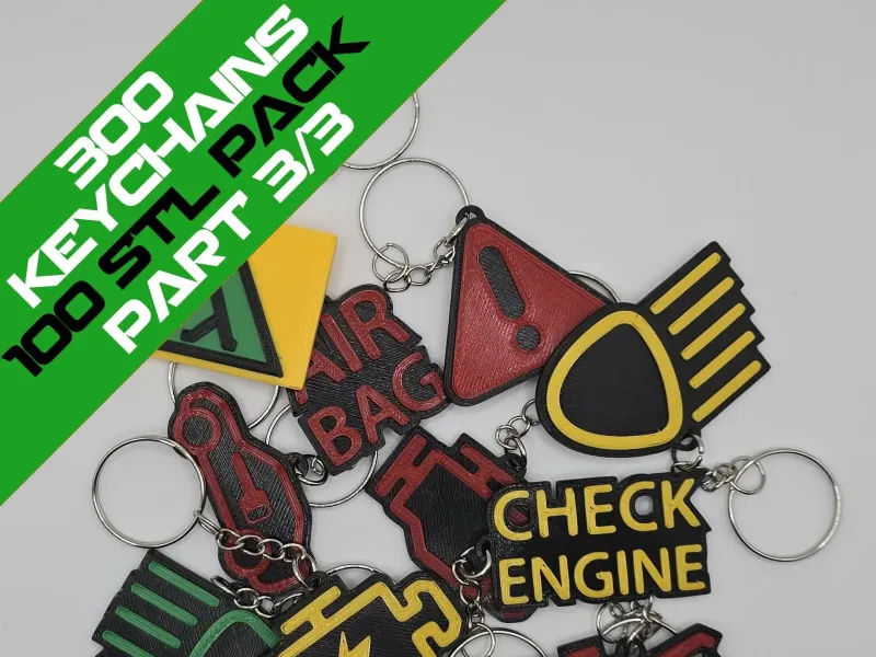 300 Car Dashboard Symbols Keychains - Part 3 (201-300)
