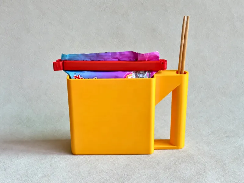 Instant Noodle Holder with Chopstick Rest & Clip