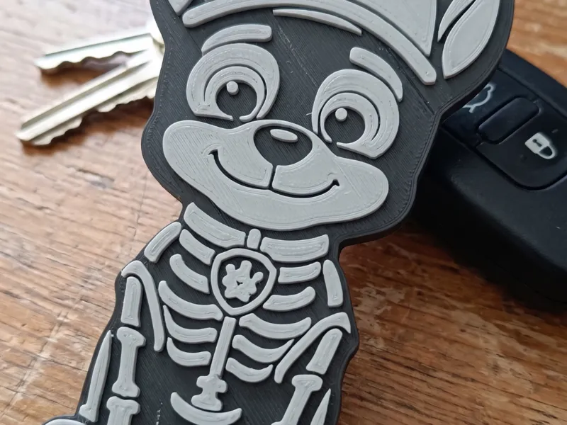 Skelett-Rocky Halloween-Schlüsselanhänger (Paw Patrol) | Kein AMS