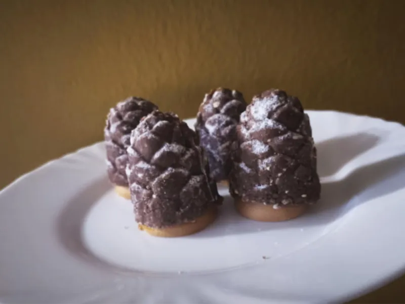 Vosí hnízda / šišky - Wasp nests - No bake Christmas cookies