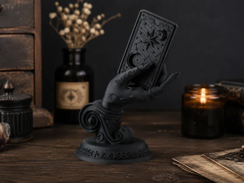 Witch's Hand Holding Tarot Card Sculpture
