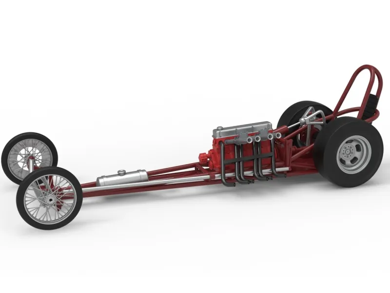 Vintage Front engine dragster Base Version 6 Scale 1:25