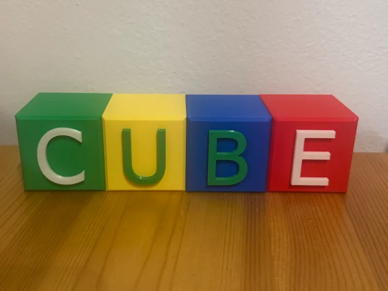 Alphabet cubes for kids