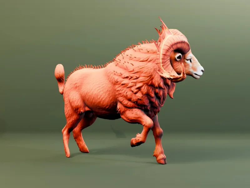 Fiery Ram of Aries - Printable STL