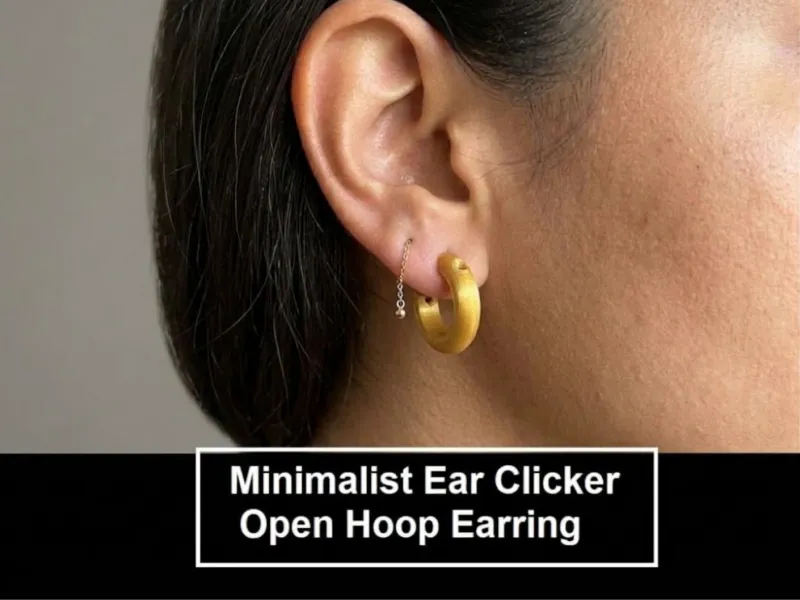 Minimalistischer Clicker-Ohrring / Offener Reif