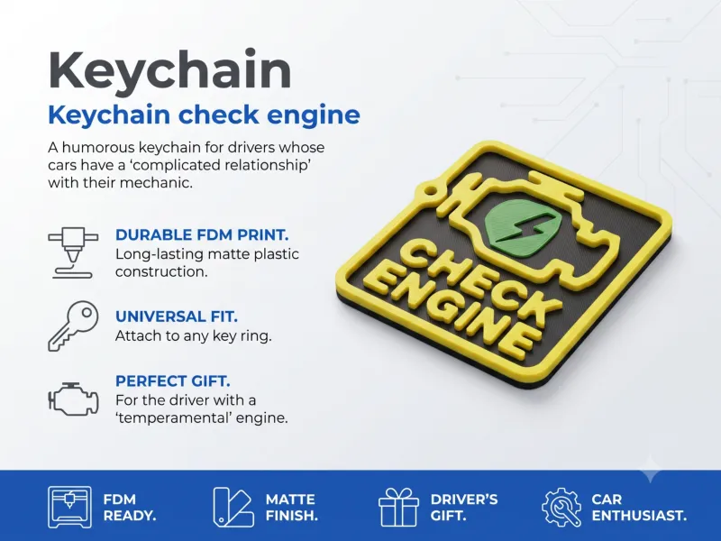 Забавный брелок "Check Engine"