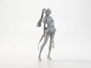 Maid Figurine Female Character 3D Printable