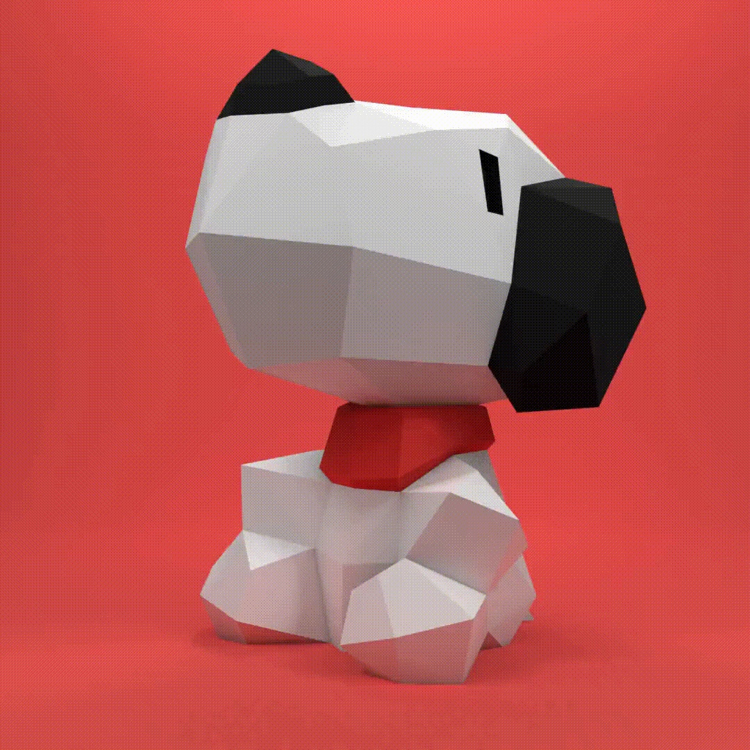 Snoopy low poly-0