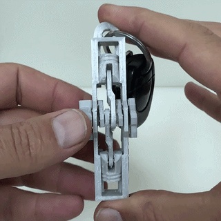 Flat Engine fidget keychain-0