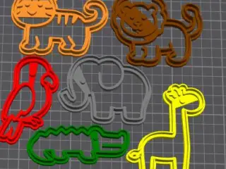 jungle animals Cookie Cutter Set – 3D Printable STL