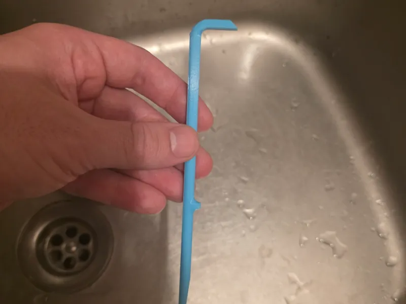 sink drain cleaning pick with a hock.1.5ipt