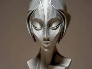 Futuristic Woman Sculpture