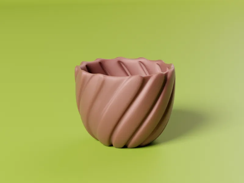 Vase Spirale Pflanzenfarben
