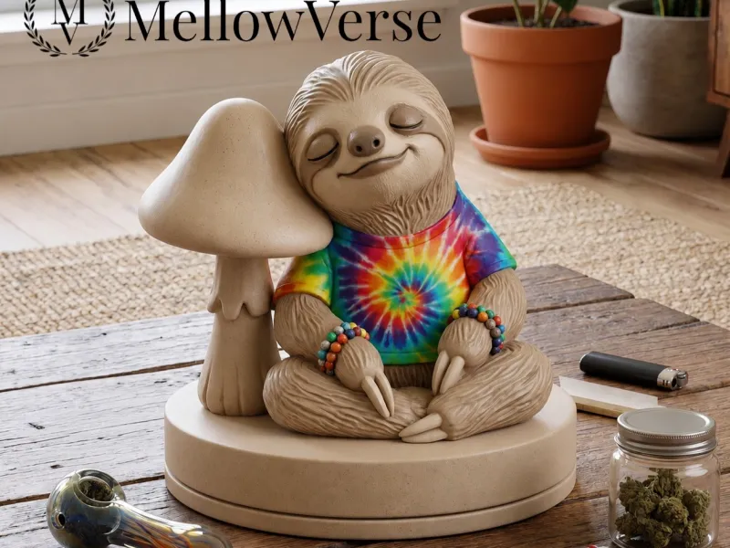 Moedor de Ervas Preguiça Relaxada - 2 Partes Magnético - MellowVerse