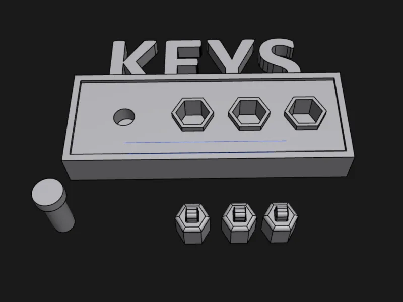 key holder with pegs
