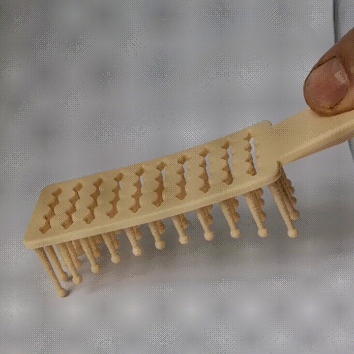 Flexible Haarbürste mit rechteckiger Form