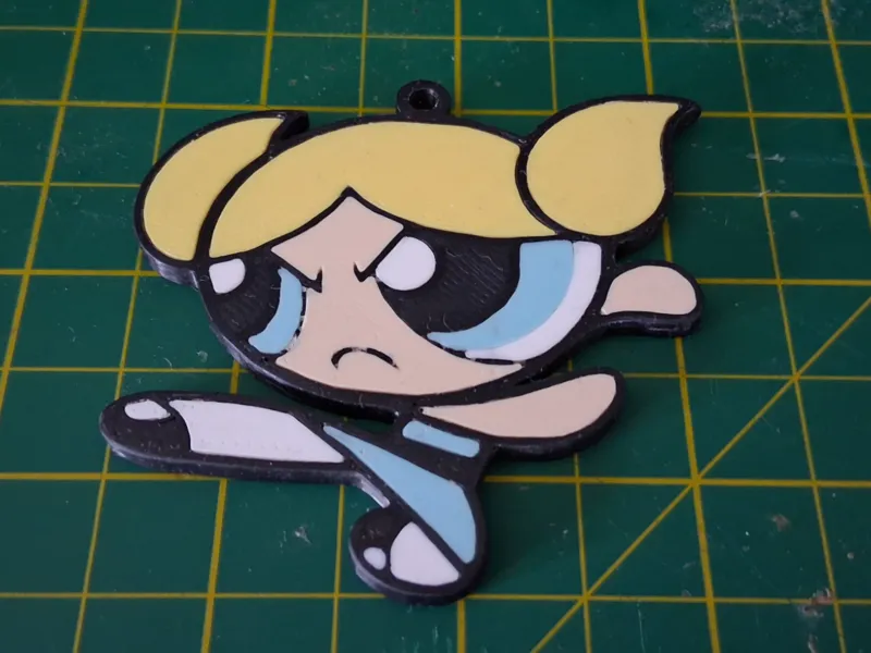 Bubble Powerpuff Girl Keyring