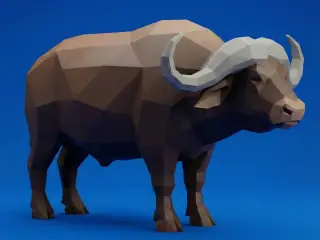 #19 | buffalo lowpoly