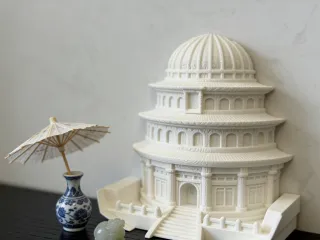 镂空浮雕建筑 古风建筑