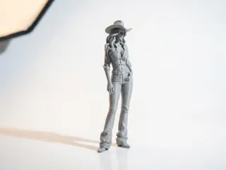 Cowgirl Figurine Female Western Character 3D Printable