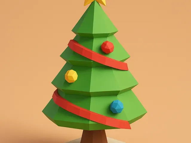 Low Poly Christmas Tree 3D Model