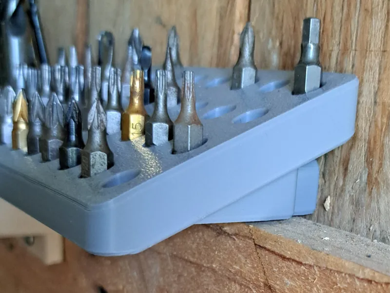 Hex Bit Organizer 40 Bits | Wall Mount | Bit Holder