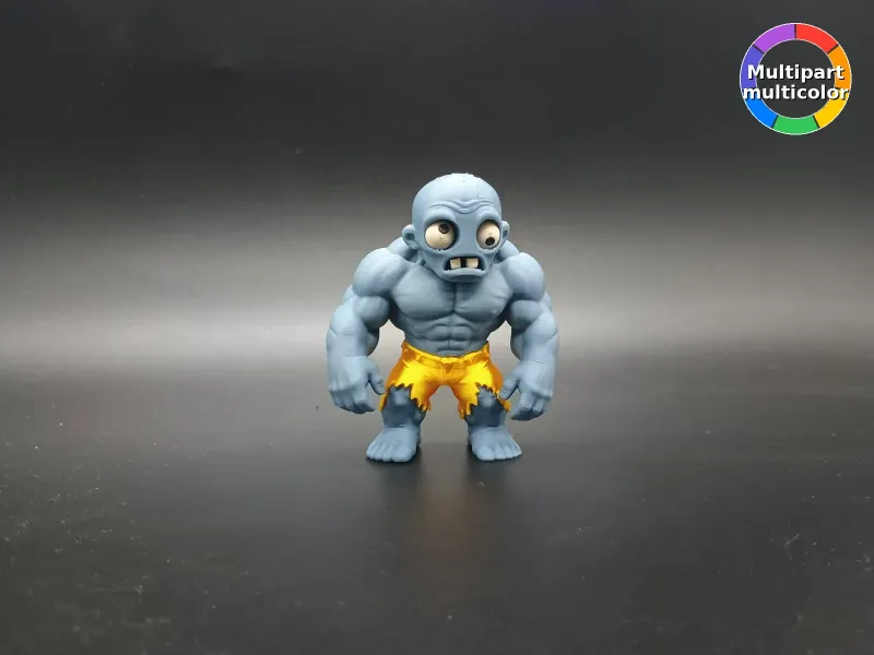 Muscular Chibi Goofy Zombie Multi-Color Multi-Part