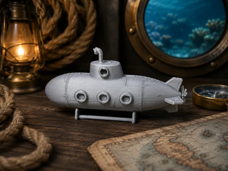 Mini Decorative Submarine-Cute Cartoon Submarine