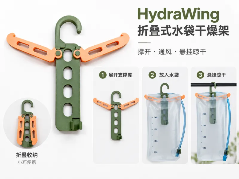 折叠式户外水袋干燥架