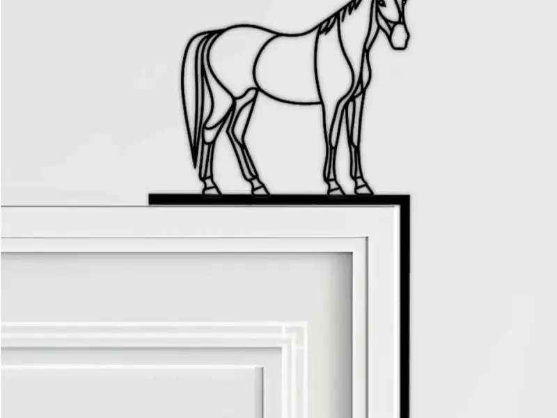 Décoration d'angle de porte en forme de cheval, Décoration de cadre de porte, Décoration intérieure