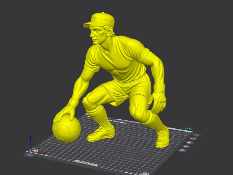 Vintage Soccer Goalkeeper Statue