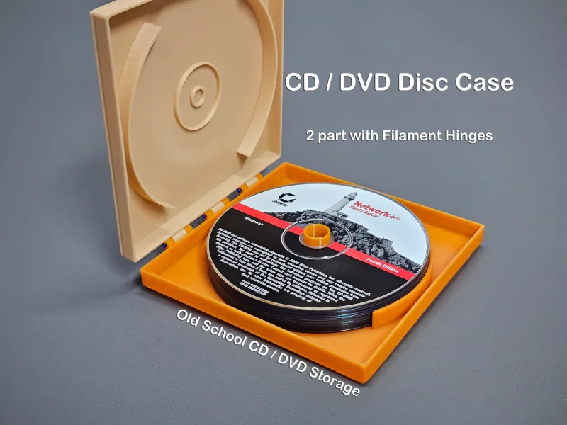 Custodia per Compact Disc con Cerniere in Filamento