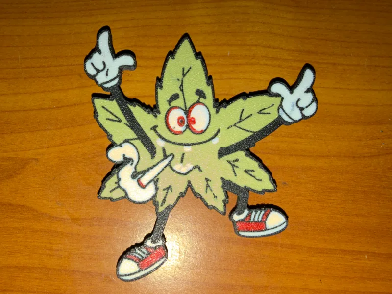 Keychain funny leaf