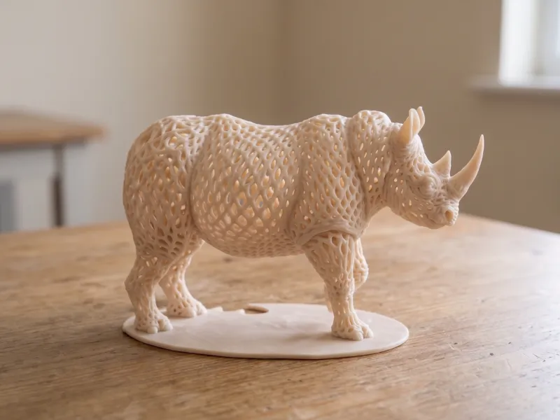 Voronoi Rhino Sculpture